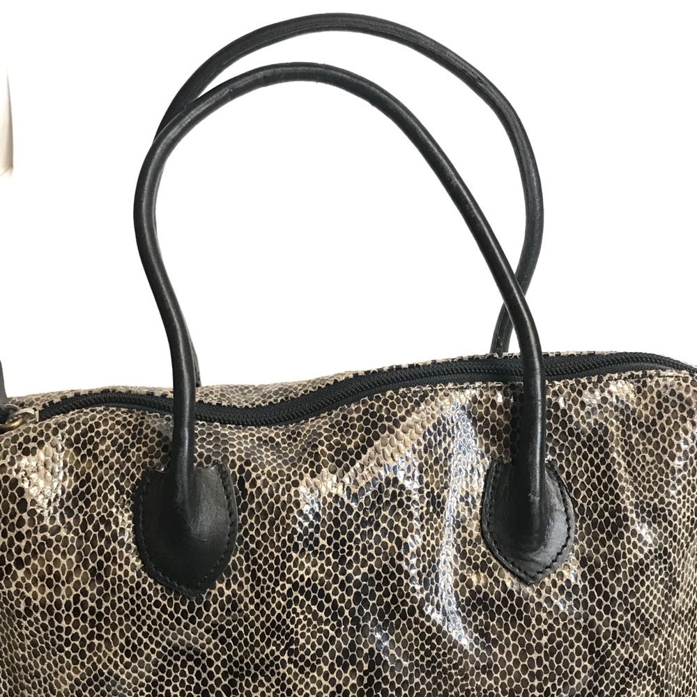 { CHICO'S } Leather Textured Snake look Handbag